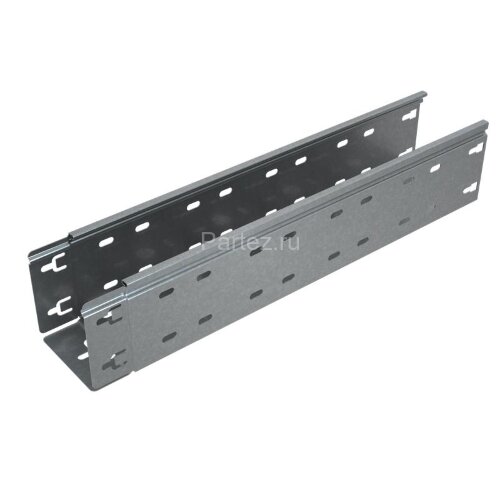 Лоток листовой перфорированный 100х100 L3000 сталь 0.7мм "БЫСТРЫЙ МОНТАЖ ПЛЮС" LPplus100-100-0.7-300