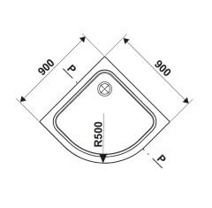 Душевой поддон Ravak ELIPSO PRO-90 CHROME белый