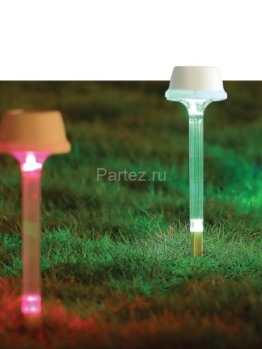 Светильник светодиодный SMD мультиколор уличный на солнечн. батарее аккум. AAA NI-MH 100мА.ч (уп.2шт