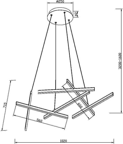 Подвесной светильник Maytoni MOD016PL-L80GK