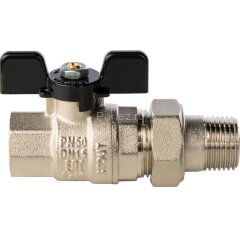 Кран шаровой полнопроходной с американкой 1/2" Stout