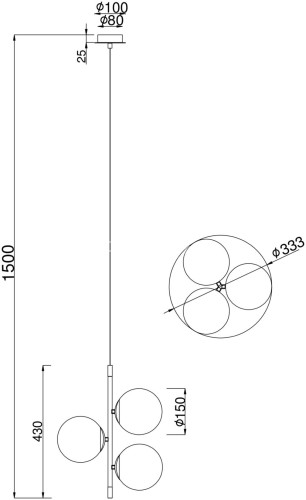 Подвесной светильник Maytoni MOD048PL-03G
