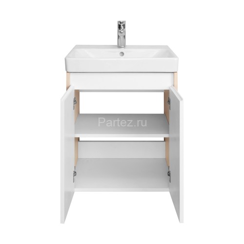 Тумба под раковину AQUATON Сканди 55 Doors универсальная, Белый/Дуб Верона (1A278801SDB20)