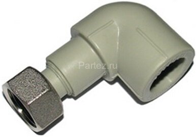 Угол с накидной гайкой PPR 20х3/4" Ekoplastik