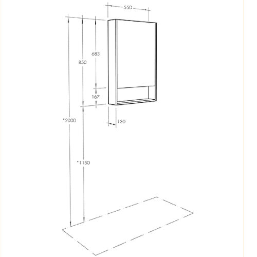Зеркальный шкаф Aquaton Сканди 55 Белый (1A252102SD010)