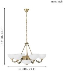 Подвесная люстра Eglo 82749