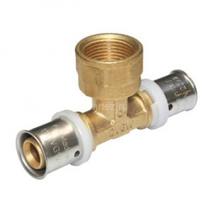 Тройник пресс-ВР 32х1"х32 VALTEC