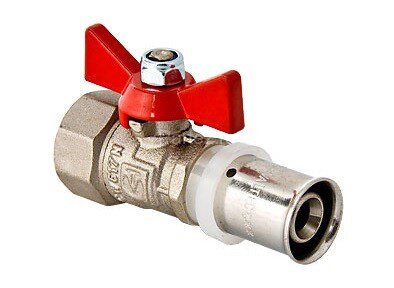 Кран шаровой пресс D16x1/2" ВР баб. VALTEC