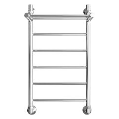 Полотенцесушитель водяной ДВИН FJ 80/60 с полкой 1&quot;-1/2&quot; К3 полированный (4627152137185)