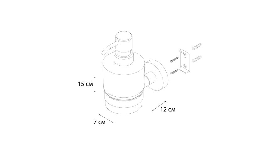 Дозатор жидкого мыла Fixsen Comfort Black черный матовый (FX-86012)