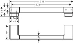 Поручень Hansgrohe AddStoris 348 мм, матовый чёрный (41744670)