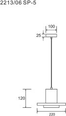 Подвесной светильник Divinare 2213/06 SP-5