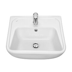 Раковина подвесная Santek &quot;Лонги-45&quot; 455х420х200 фарфор, 1 отверстие под смеситель, белая (1.WH50.1.