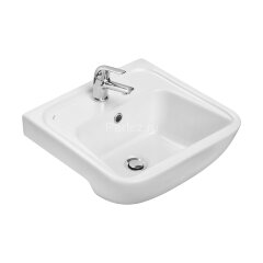 Раковина подвесная Santek &quot;Лонги-45&quot; 455х420х200 фарфор, 1 отверстие под смеситель, белая (1.WH50.1.