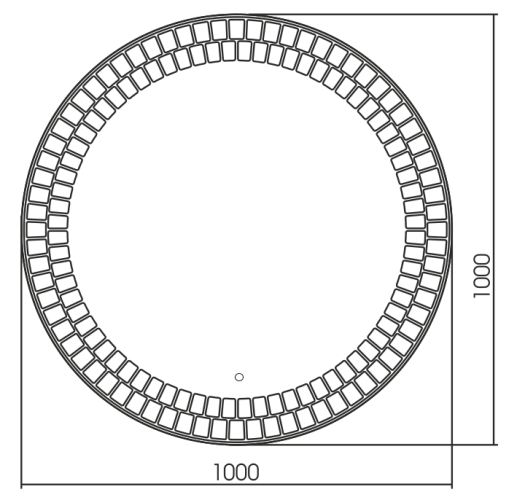 Зеркало AZARIO Армада d1000 c подсветкой и диммером, сенсорный выключатель (LED-00002512)