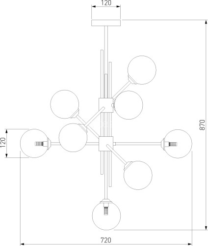 Потолочная люстра Eurosvet 50383 латунь