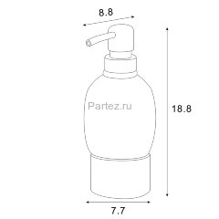 Дозатор жидкого мыла Azario FORNY керамический, настольный, хром (AZ-128CH)