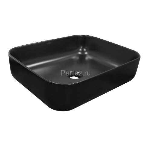 Раковина-чаша Creo Ceramique 500х400х140 накладная, прямоугольная, керамика, черный матовый (PU4200M