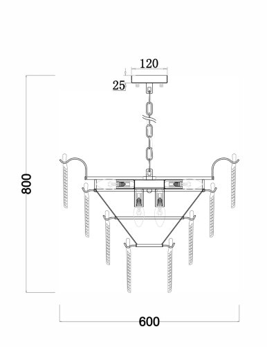 Подвесная люстра Freya FR5143PL-09G