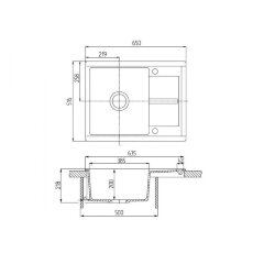 Кухонная мойка AQUATON Делия 65, графит (1A718632DE210)