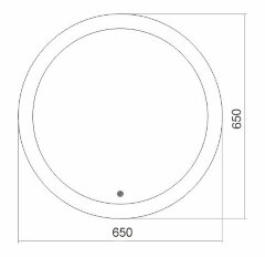 Зеркало AZARIO Перла d650 c подсветкой и диммером, сенсорный выключатель (ФР-1534)