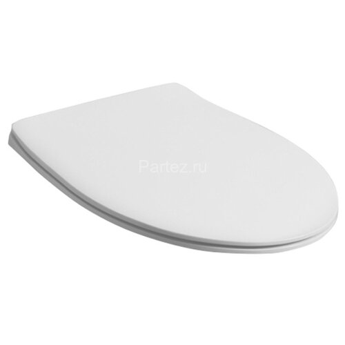 Крышка-сиденье для унитаза Simas Lft Spazio ультратонкое SLIM, микролифт, цвет белый/хром (LFT006bi/