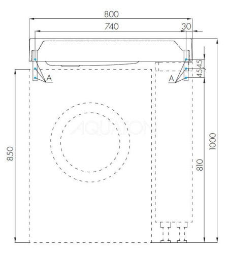 Раковина AQUATON Рейн 80 (1A72113KRW010)