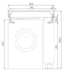 Раковина AQUATON Рейн 80 (1A72113KRW010)