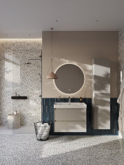 Шкаф - колонна Roca Ona 1750 подвесная, бежево-серый матовый (A857635510)