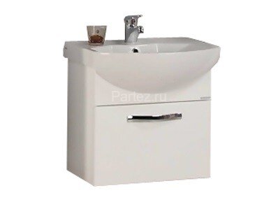 Тумба под раковину AQUATON Ария 50 подвесная, белая (1A140301AA010)