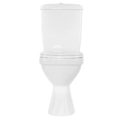 Унитаз-компакт Суперкомпакт Стандарт горизонтальный выпуск, с сиденьем, белый (44901110522)