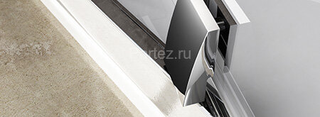 Душевая дверь Ravak Pivot распашная 90х190, толщина полотна 6мм универсальная, цвет профиля сатин