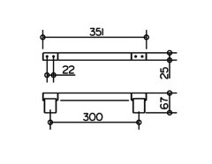 Поручень Keuco Plan 300, хром (14907010000)