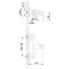 Смеситель Lemark Pramen LM3318C с гигиеническим душем
