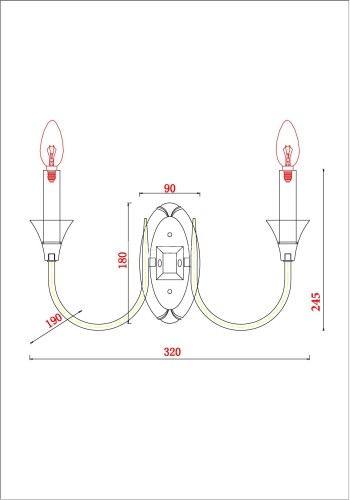 Бра Arte Lamp A4094AP-2WH