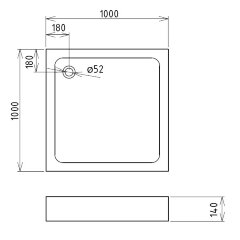 Душевой поддон Gemy ST16T