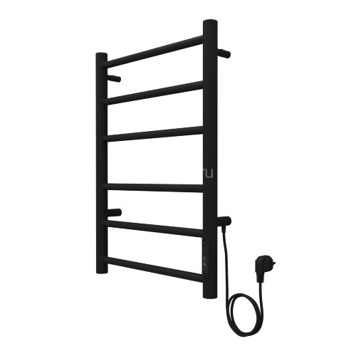 Полотенцесушитель электрический AZARIO PARMA 400/600 6 секций, диммер справа, черный (AZ10846B)