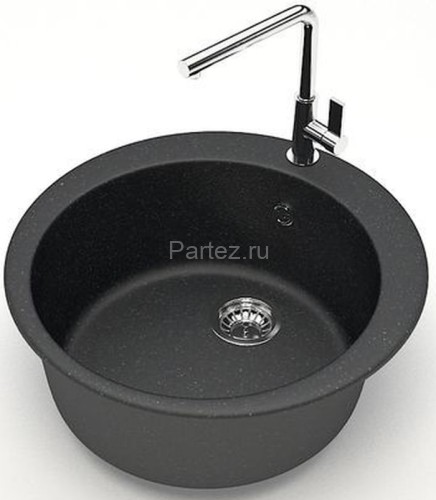 Кухонная мойка AZARIO Vital 507x507x200 искусственный мрамор, цвет Черный (CS00078345)