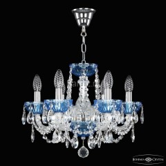 Подвесная люстра Bohemia 5402/6/141 Ni Aquamarine/M-1G