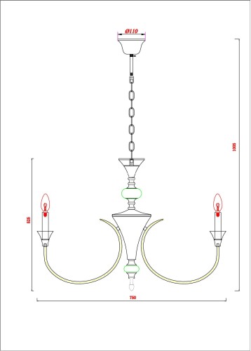 Подвесная люстра Arte Lamp A4094LM-8PB