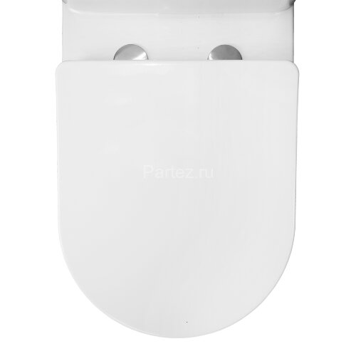 Унитаз-компакт Azario ANTEO ROUND 385х630х820 напольный, безободковый, быстросъемное сиденье микроли