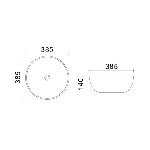 Раковина Azario 38,5х38,5х14, накладная, ультратонкая, серая (XML4003-2-U10)