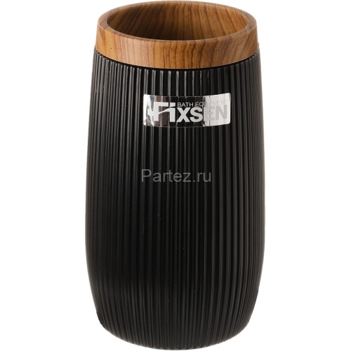 Стакан для зубных щеток Fixsen Black Boom пластик, черный (FX-411-3)