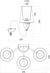 Бра Maytoni MOD078WL-03CH