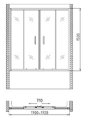 Шторка на ванну Gemy New Tradition S12192B