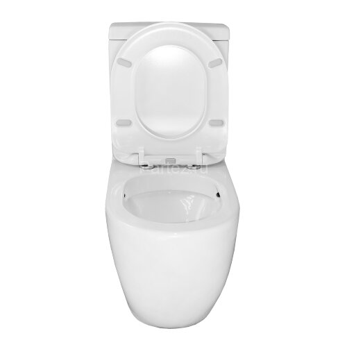 Унитаз-компакт Azario Renda 615х365х840 напольный, безободковый, в комплекте с арматурой, сиденье ми