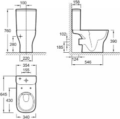 Бачок для унитаза Jacob Delafon Struktura белый (ETAG212-WTE)