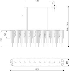 Подвесная люстра Bogate's 487/10