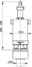 Сливной механизм Alcaplast, для низкорасположенного бачка (A02)