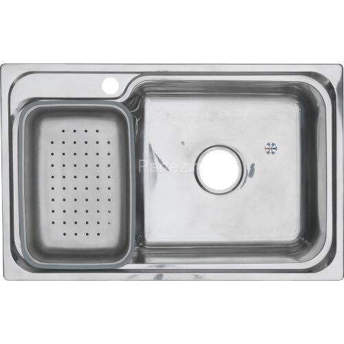 Мойка 7245 R N 0,8/180 врезная прямоугольная с корзиной с сифоном (224 N*10)